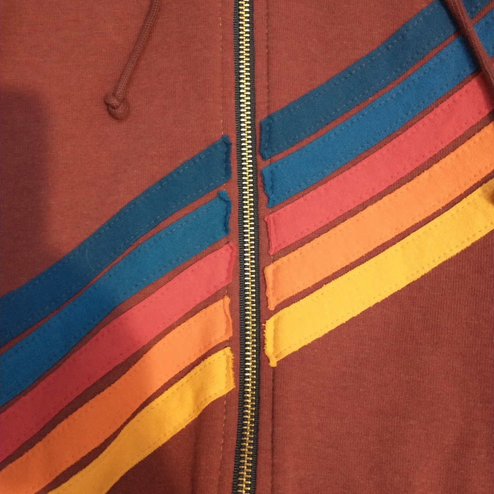 Aviator Nation disco rainbow hoodie XL - Picture 3 of 4